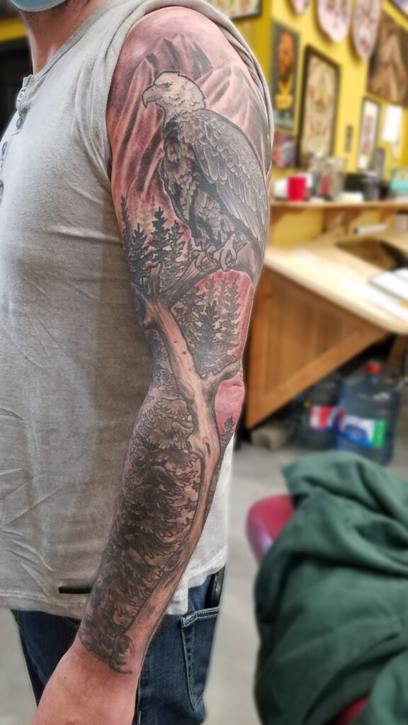 Eagle trees and wilderness tattoo