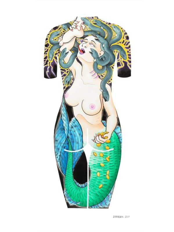 Painting of a Medusa Mermaid
