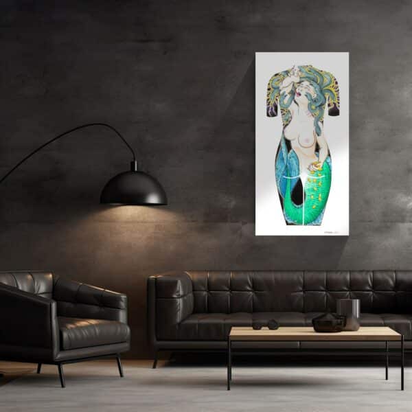 Medusa print on wall